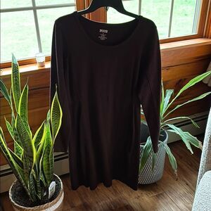 Duluth Trading Co Black Midi Tunic Dress